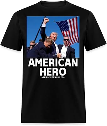 Trump Shot Assassination Attempt American Hero Fist Raised Unisex Classic T-Shirt