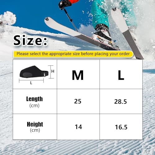 Tryly 2 Pairs Ski Boot Covers, Winter Ski Boots Covers for Warmth, Ski Shoe Covers for Snow, Keep Your Feet Dry and Warm for Skiers, Winter Sport Accessory, Ski Present, Skiing Accessories (Large)