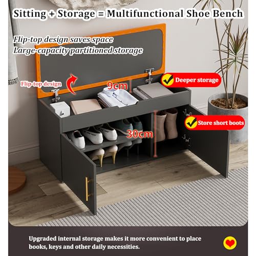 Banc de rangement multifonctionnel bois assise chambre dressing