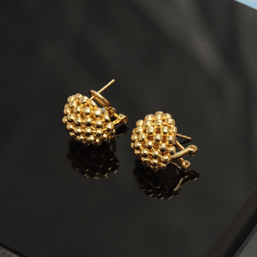 LeCalla 925 Sterling Silver Large Omega Back Earrings for Women | Pierced Ear Clips Stud Earring Gift for Her, Wife or Girlfriend | Classic Omega Back Stud Earrings Jewelry for Daily Wear or Special Occasions - Image 3