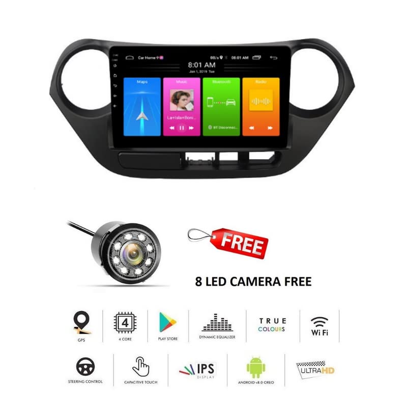 i10 デジタルオーディオプレーヤー Black 8GB ELEROCK-5 Hyundai i10 2012-14 9 Inch Android Stereo with Full HD
