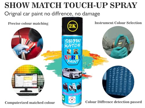 Image of Show Match 2k Scooter Spray Paint + Clear Coat compatible with (TVS Jupiter 125) (Elite Green)