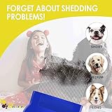 Brillirare 4 Stück Katze Hund Flohkamm, Metall Zähne Haustier Kämme, Edelstahl Läusekamm, Profi Hundekämme Pflege Werkzeug, Tränenfleckentferner Pflegekamm für Kleine, Mittlere & Große Haustiere