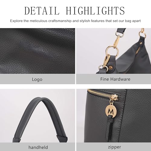 Image of MKF Collection Hobo Bag & Wristlet Wallet for Women, Vegan Leather Shoulder Handbag Messenger Purse Bag by Mia K