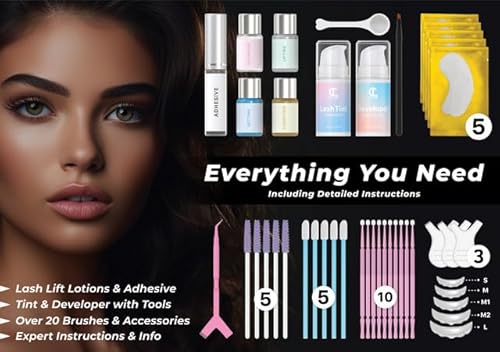 Lash Lift And Tint Kit With Keratin Conditioning By Cici | Instant Professional Perming, Lifting & Tinting For Eyelashes | Black Color Dye | Long-Lasting Salon Results At Home | Diy Tools And Supplies - 4