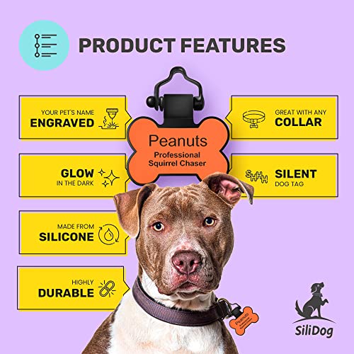 Silidog – The Original Silicone Silent Pet Tag – As Seen On Shark Tank – No More Jingling Dog Tags – Durable – Never Fades – Customized Engraved Silicone Id – Bone – Blue #TOP7