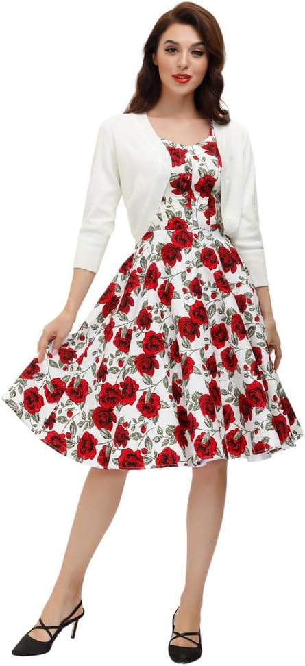 Belle Poque Womens 3/4 Sleeve Bolero Shrug Open Front Knit Cropped Cardigan - Image 4