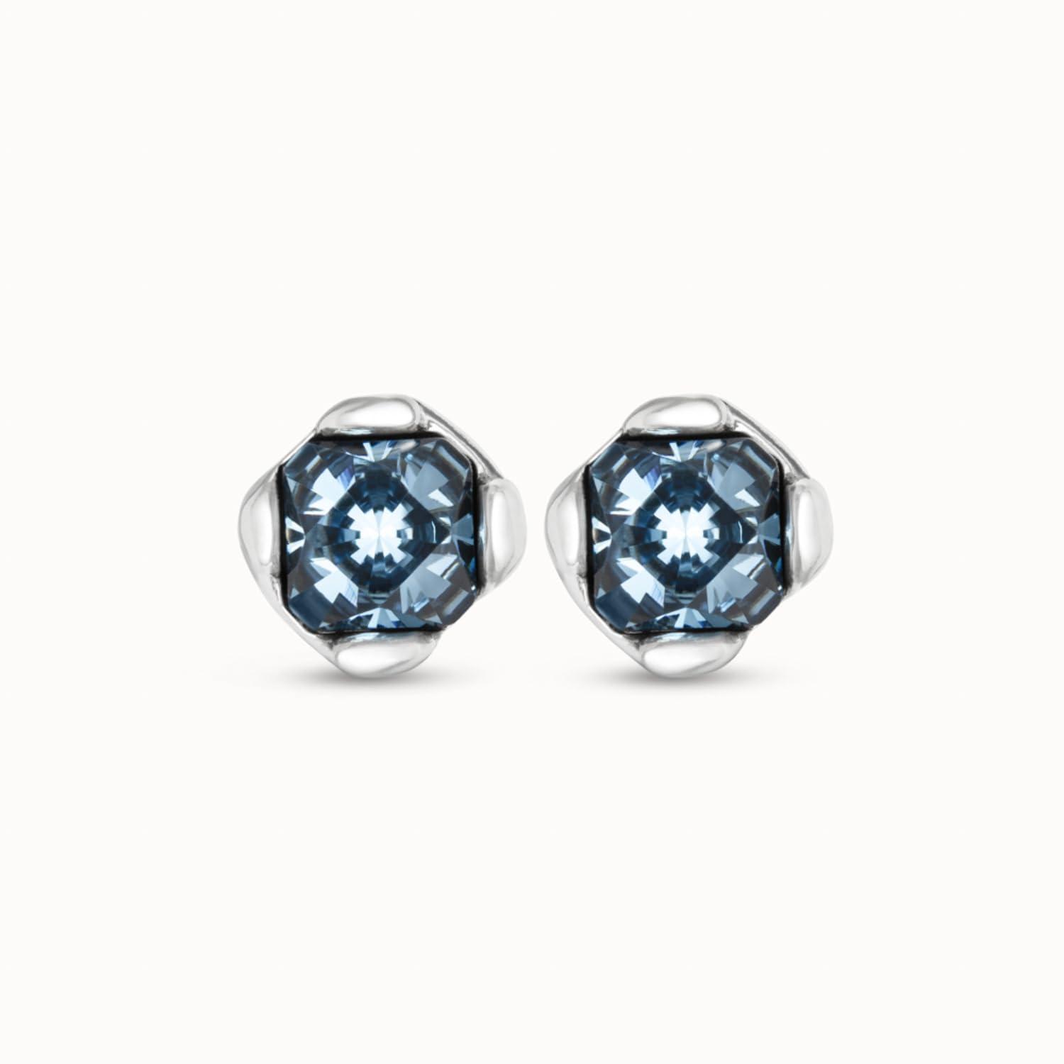 Unode50 Women's Blue/Silver Charismatic Aura Faceted Crystal Earrings Pen0913azumtl0u