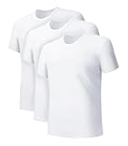 Men's Undershirts Micro Modal Ultra Soft T-Shirts Stretch Moisture-Wicking Crewneck/V-Neck Tees for Men, 3-Pack