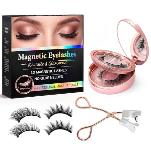 Magnetic Eyelashes, Reusable  Eyelashes, Natural Wispy Volume Lash Strips for Gorgeous Look, Cruelty-Free & No Glue Needed