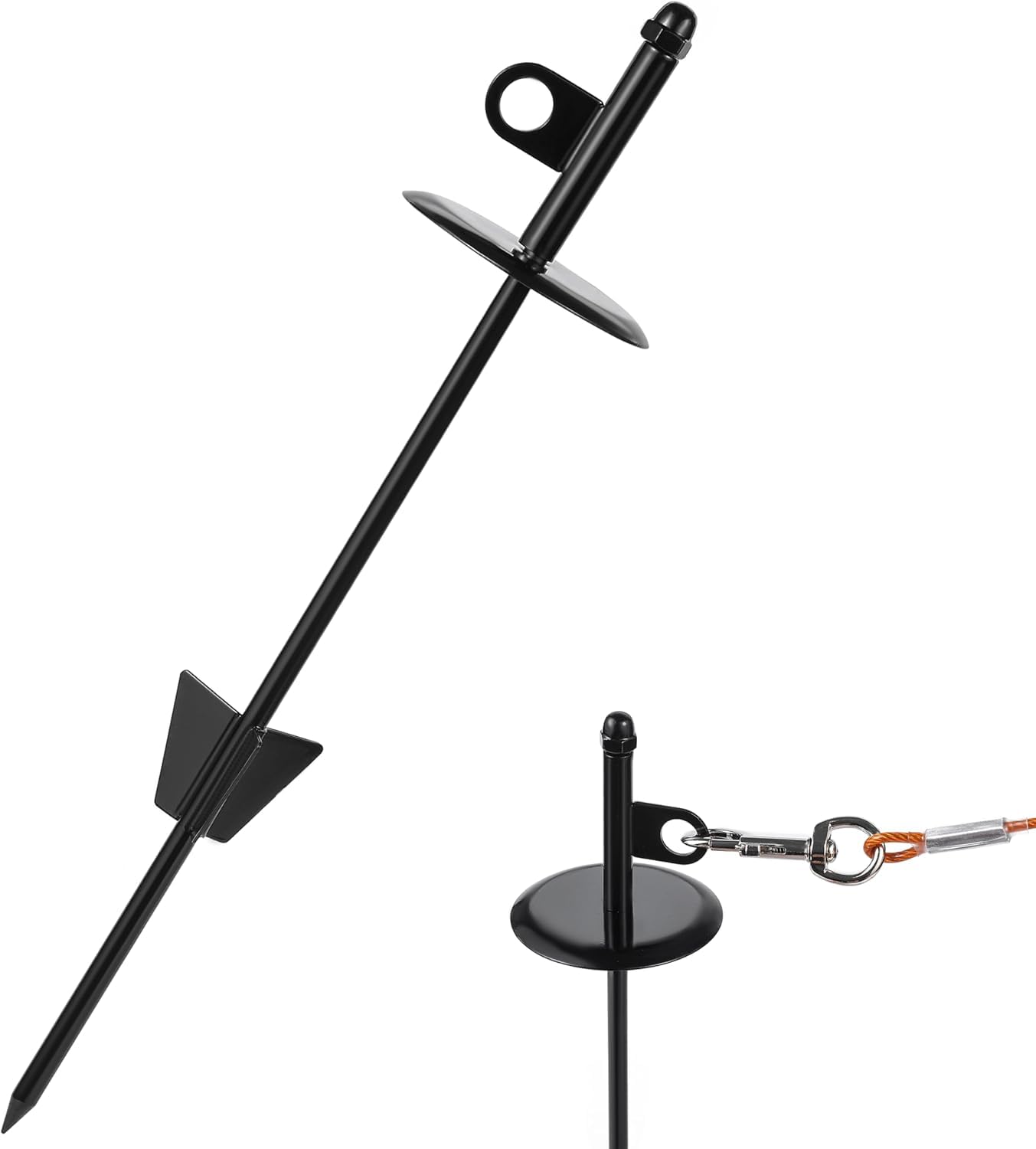 Mi Metty Dog Tie-Out Stake,Heavy Duty Dog Stake for Medium to Large Dogs up to 200 lbs