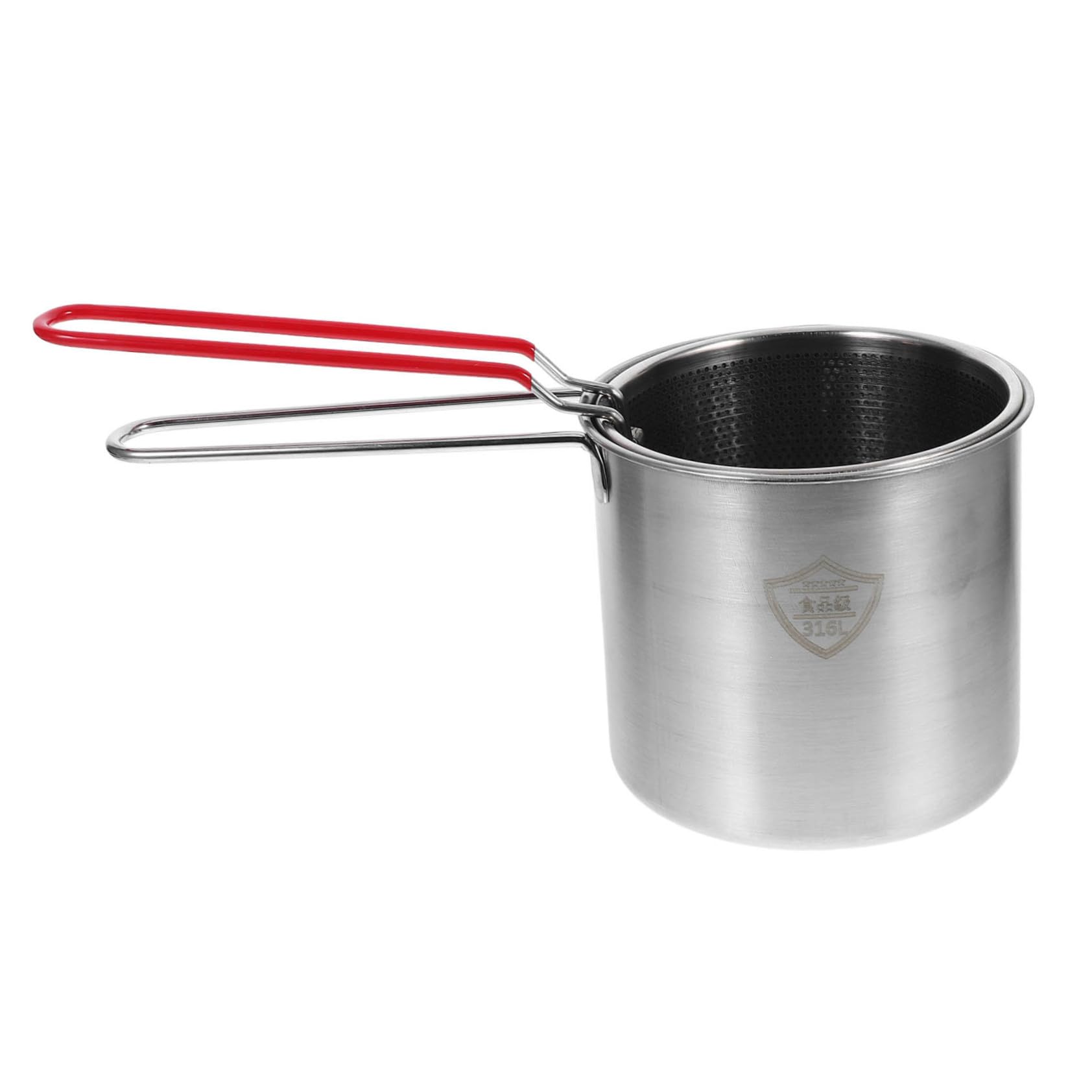 TOPPERFUN Deep Fryer Pot Basket Fish Fryer Pot Drainer Rack Oil Drainer for Seafood Frying