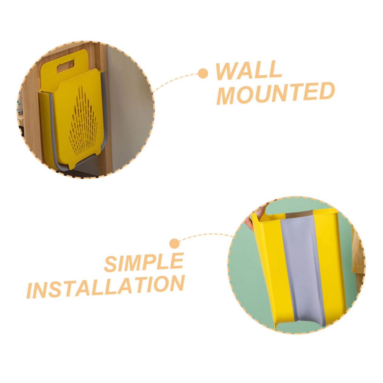 Faltbarer Wand wäschekorb aus Robustem Kunststoff Großer Wäschesammler mit Hoher Tragkraft Platzsparendes Design für Badezimmer und Haushalt zur Einfachen Wäscheaufbewahrung