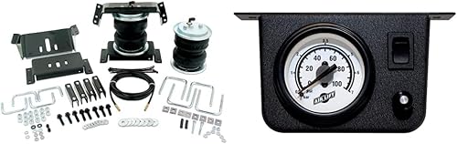 Air Lift 57396 LoadLifter 5000 Kit de suspensión de aire y controlador de carga 25592 II sistema de compresor de aire a bordo, color plateado