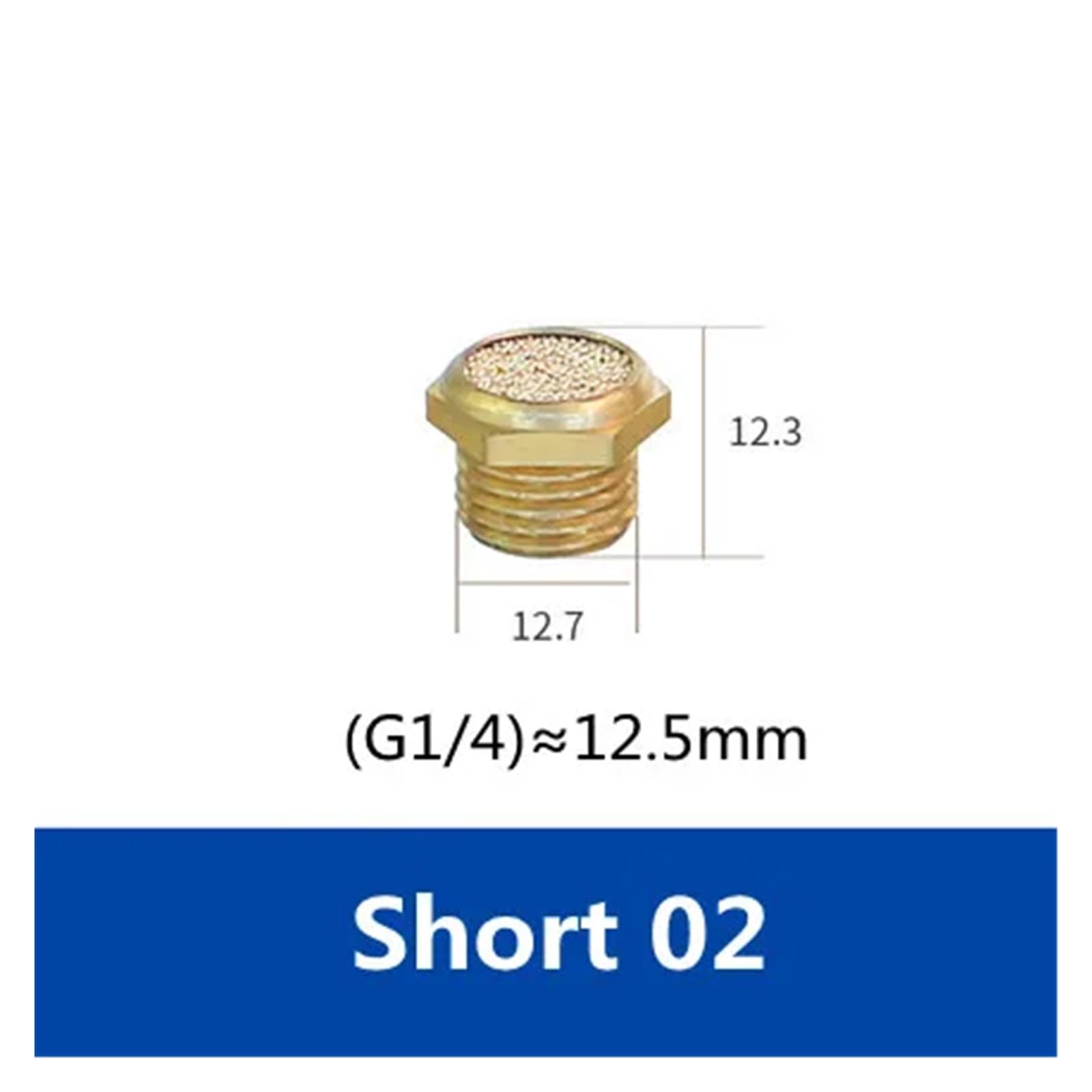 8 Silencieux D'Échappement Pneumatique 1/8" NPT En Cuivre - Réduction Bruit Compresseur Air