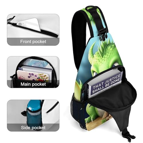 Mochila deportiva tipo sling para senderismo y uso casual miniatura 4