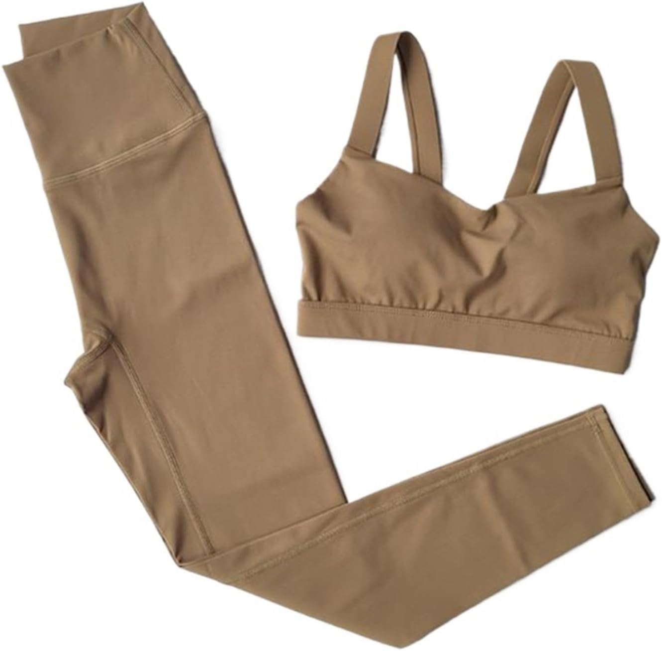 Workout Sets for Women Women's Yoga Fitness Suit Fixed One-Piece Sports Bra Nude High Waisted Hip Lifting Pants Activewear
