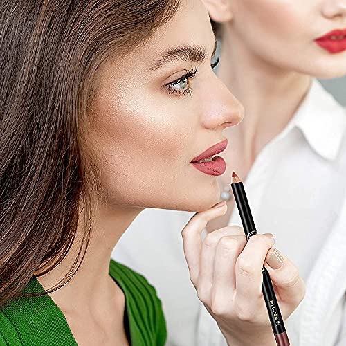 image for Beauty Searcher 12 Colors Pencil Matte Lip Liner Set, Long Lasting, Wa