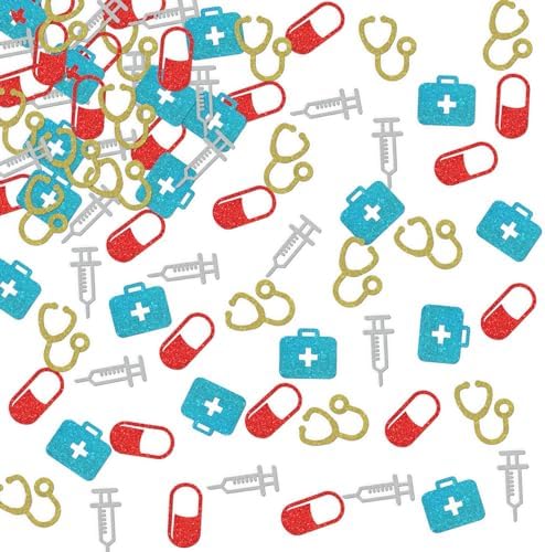 120pcs Medical Confetti - Congrats Doctor Nurse Grad Party Sign -...