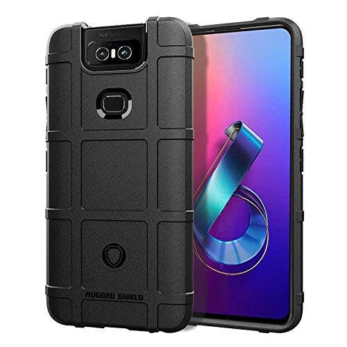 ELICA Ultra Slim Rugged Shield Textured Grip Shell Soft Silicone TPU Rubber Back Cover Anti-Scratch Shock Absorption Protective Case for Asus 6z, Asus Zenfone 6z