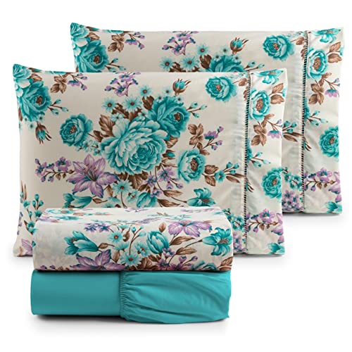 Jogo de Lençol 4 Peças Ponto Palito Percal 180 Fios