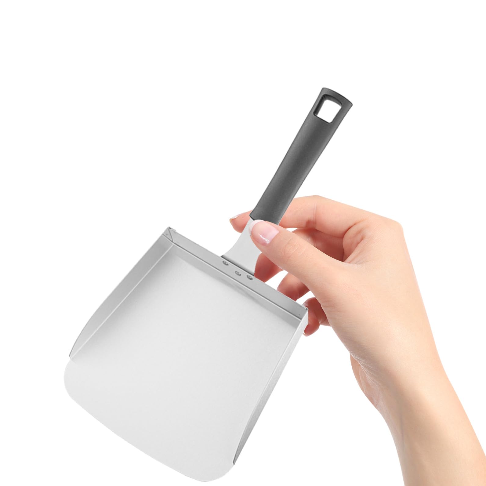 Housoutil Paletta per Patatine Fritte e Cibo Fritto in Acciaio Inox, Spatola da Cucina Ergonomica Ampia Apertura, Utensile Multifunzione per Casa, Ristorante e Servizio Alimenti