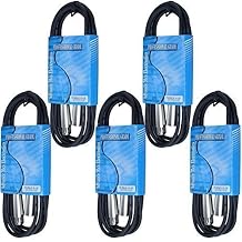 5 Pack 10 Foot XLR Cords