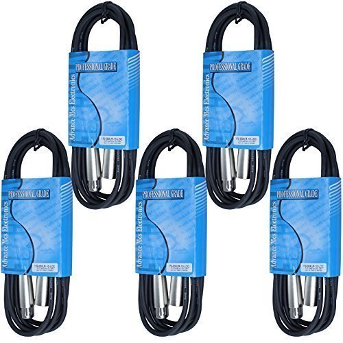 Câble XLR 3 broches mâle femelle 3m lot de 5 cordons audio pour microphone