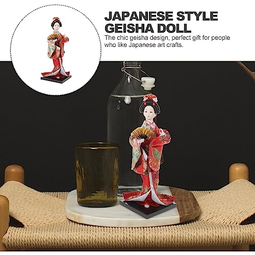 Veemoon 1pc Kimono Doll Desktop Kimono Japanese Decor Antique Japanese Doll Vintage Geisha Mini Asian Decorations Fabric Geisha Foam Birthday Present Girl Miss - Thumbnail 7