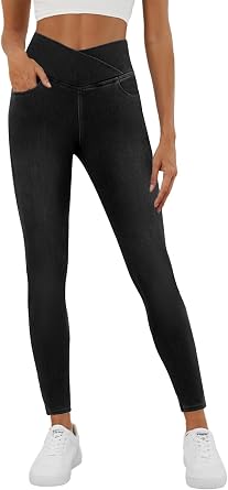 COPYLEAF Stretchy Jeans for Women Trendy Butt Lifting Jeggings with Pockets | Skinny Jeggings with 4 Pockets,Stretchy Denim, Elastic High Waisted,Tummy Control,Cute and Trendy,Ideal for Casual and Party
