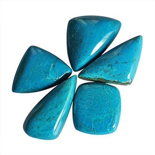 Chrysocolle bleue en cabochons pour créer un pendentif en pierre naturelle qui renforce le corps