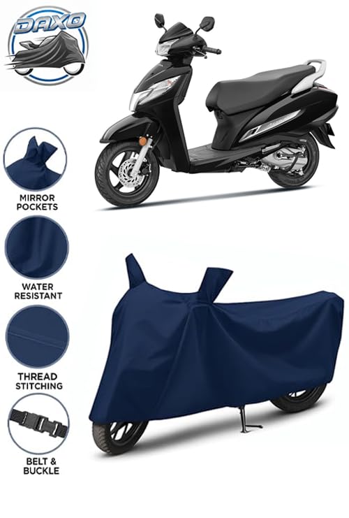 Image of Heavy Duty Waterproof Scooty & Bike Cover for Honda Activa 125 | UV Resistant, Dustproof & Rain Protection | All-Weather Outdoor Cover for Bikes & Scooty with Mirror Pockets | Activa 125 Cover