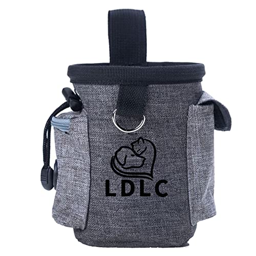 DXIA Bolso de Entrenamiento de Perro, Bolsa de Comida para Perros Golosinas, Perro Tratamiento de Cintura Bolsa, Impermeable Antirasguños con Cordón y Bolsillo, Bolsa de Golosinas para Gatos Cover