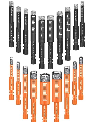 Set de 19 brocas secas de diamante con hexágono miniatura 1