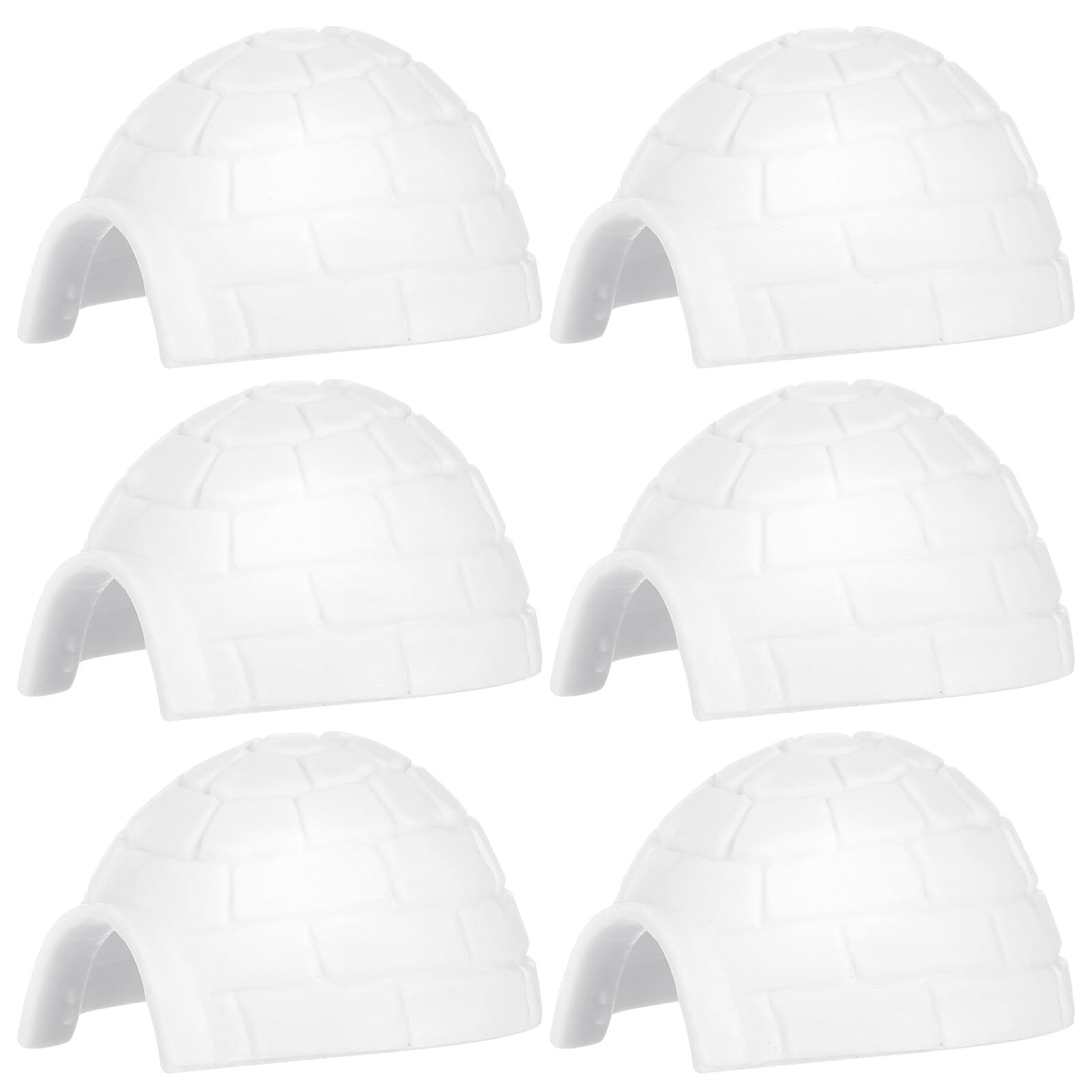 6pcs Igloo Toy Figurines Plastic Igloo Decorations Ice House Models for Kids Polar Scene Play Birthday Cake Topper