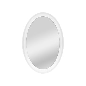 MCS 21x31 Large Wall Mirror Classic White Oval Mirror Vertical Horizontal Wall Hanging Mirror for Bathroom Bedroom Livingroom