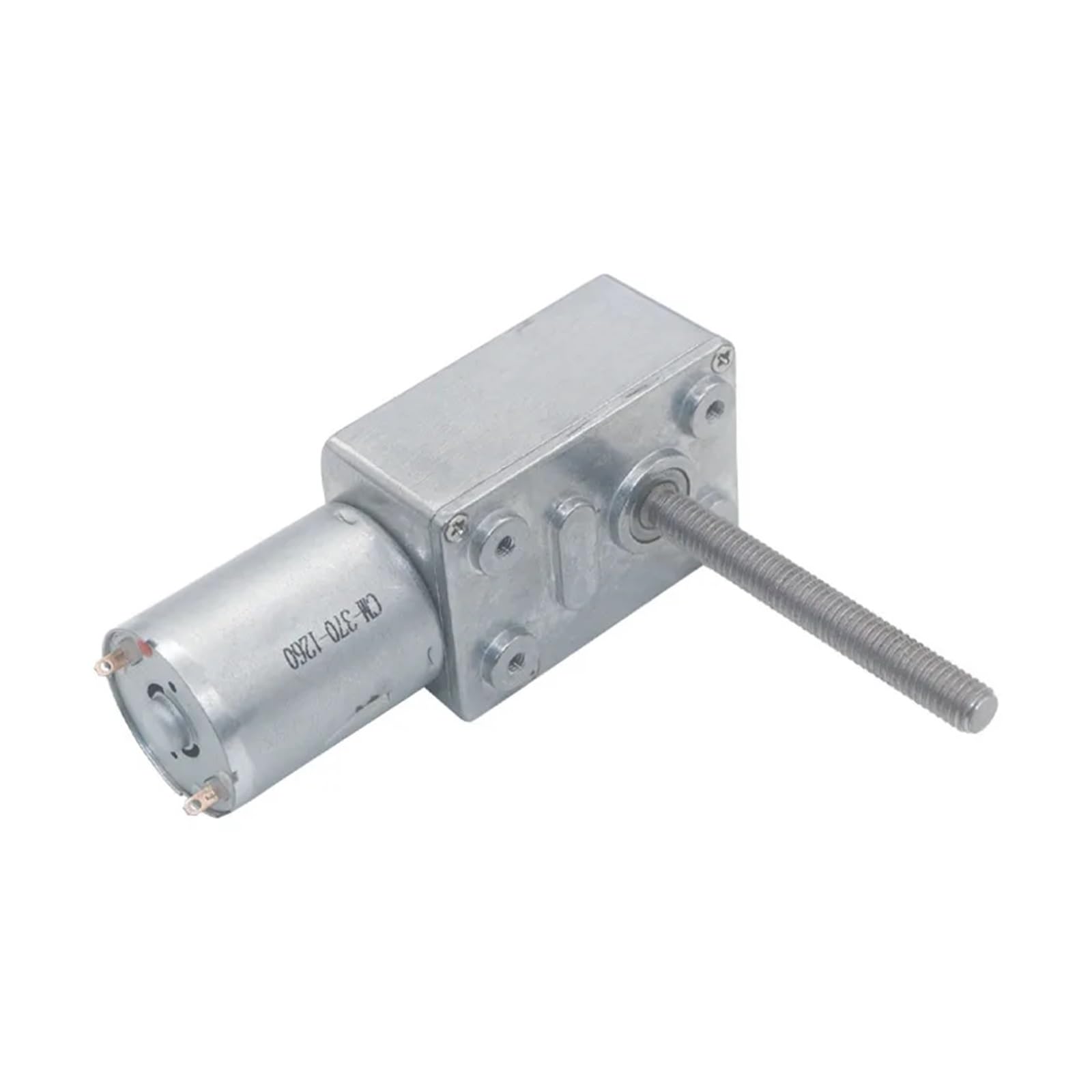 DC-Schneckengetriebemotor mit M6-Gewinde und Langer Welle, 6 V, 12 V, 24 V, 6–150 U/min, hohes Drehmoment, selbstsichernd, einstellbare Geschwindigkeit, JGY370(6v,10 RPM)