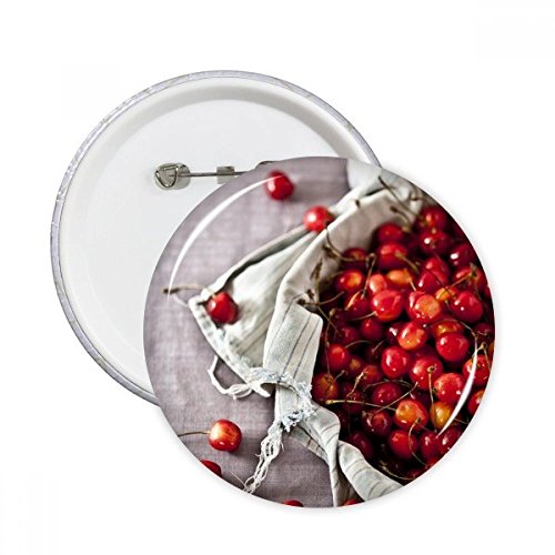 Badge bouton cerise rouge XL pour personnaliser un sac ou une veste