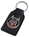 Austin-Healey Sprite (Red) Leather and Enamel Key Ring Key Fob