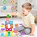 Montessori Wooden Number Building Blocks Toys for Toddlers Kids Stacking Number Blocks 1-10 Preschool Math Learning Educational Toys for 3 4 5 Year Old Boys Girls Gifts 3-5 Balance Competition Game