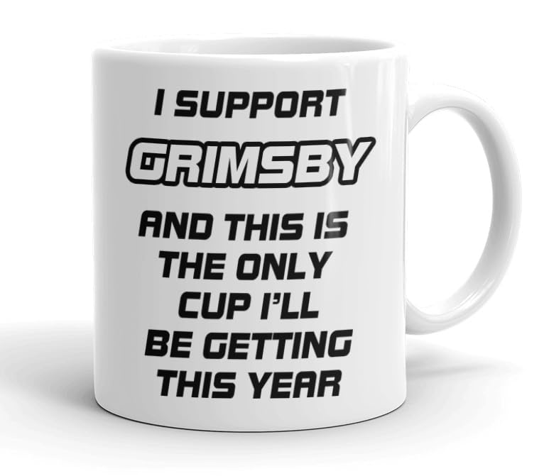 VIROSA Funny Football Mug – “Only Cup I’ll Be Getting This Year” – Gift for Grimsby Fans, Dad, Friend or Colleague – 11oz Ceramic Coffee Cup – Funny Xmas, Birthday, Father’s Day Present — image 1