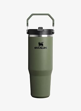 Stanley IceFlow Flip Straw Tumbler Pipetli Termos Bardak, 0.60 Litre, Haki Dried Pine