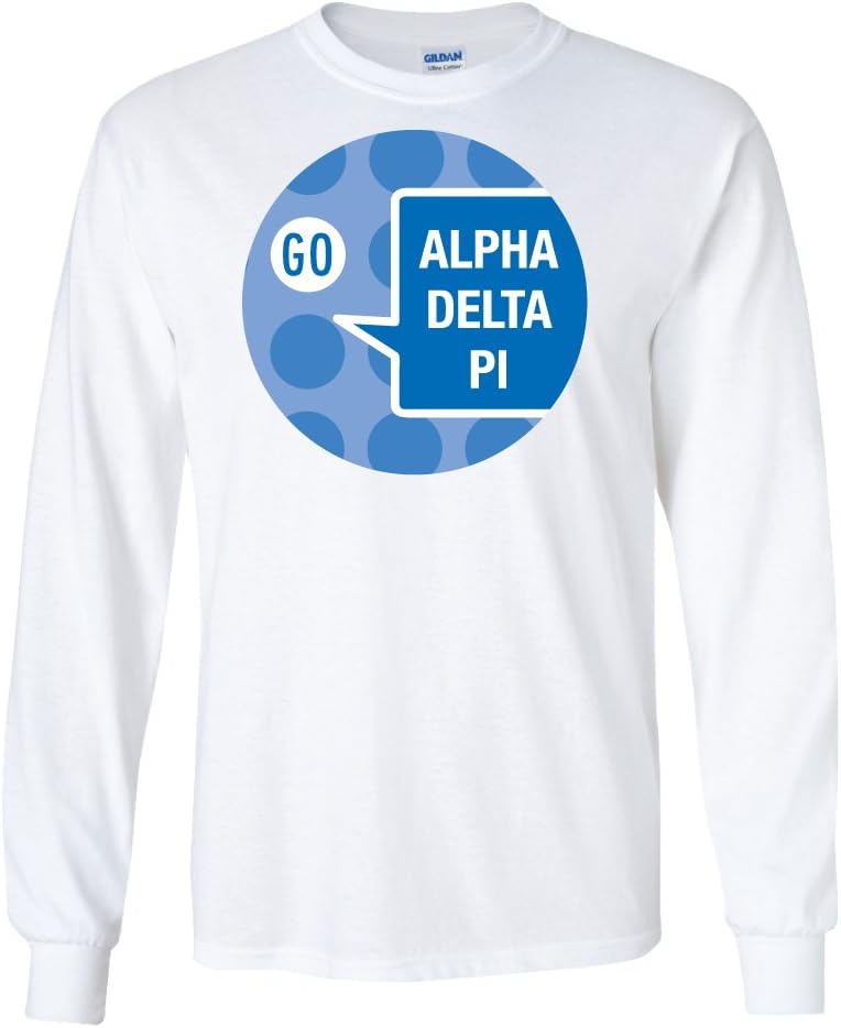 VictoryStore Apparel - Alpha Delta Pi, Go ADP Speech Bubble Long Sleeve T-Shirt