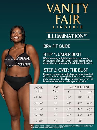 Vanity Fair Women's Illumination Zoned In Support Full Figure Underwire Bra 76338 - 3
