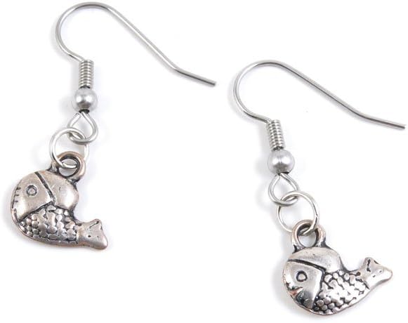 50 Pairs Jewelry Making Charms Supply Supplies Wholesale Fashion Antique Silver Tone Earring Backs Findings Ear Hooks V8BA6 Fish