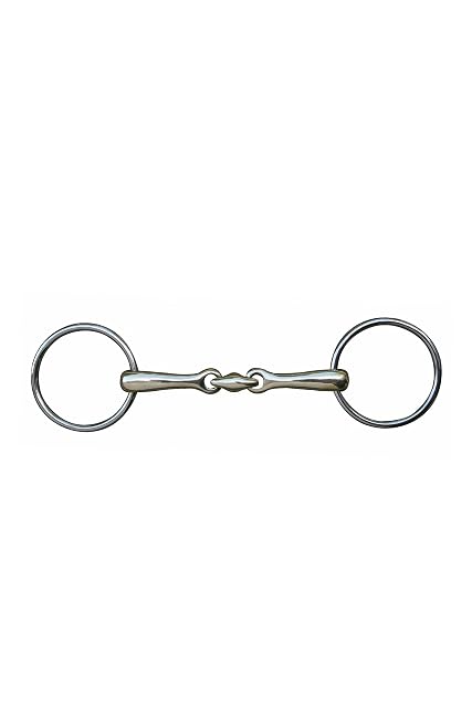 HKM 540493 Doble gebrochenes Dentadura 16 mm, Argentan, Acero Inoxidable Anillos, M