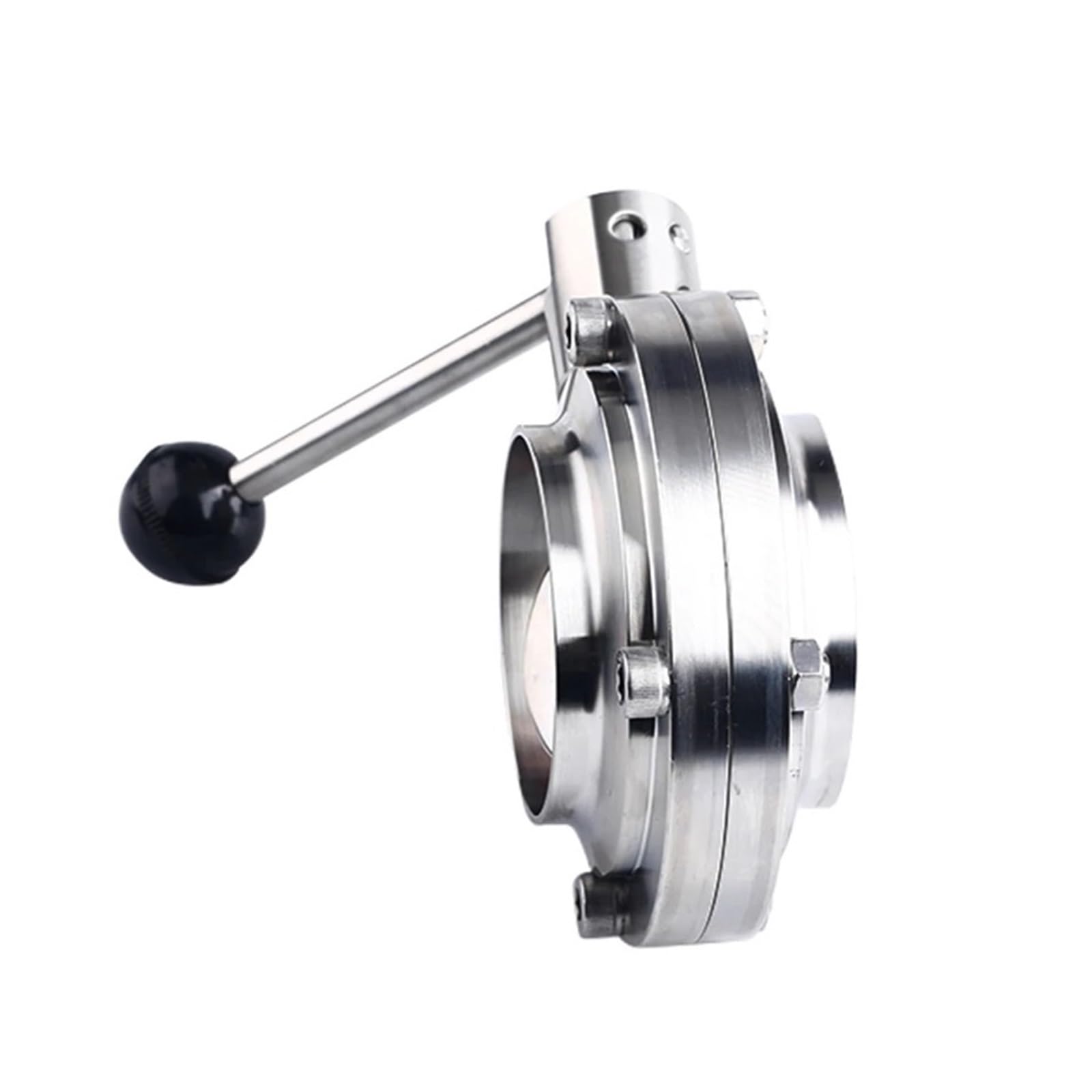 BALYDLUL 1-1/4" Stainless Steel 316 Sanitary Butterfly Valve Welding OD 32mm Silicone Sealing