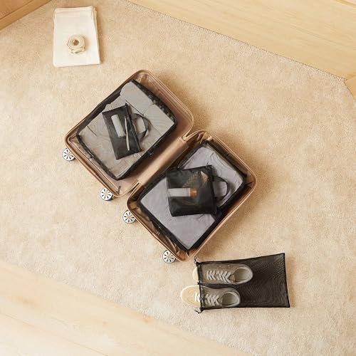 Ocean Home Textile 6'lı Siyah Renk File Bavul İçi Düzenleyici Set