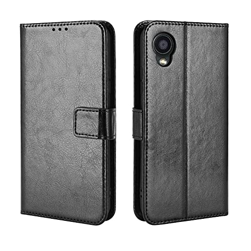 KYOCERA DIGNO BX2 ケース 上質感PUレザーカバー 薄型 軽量 手帳型ケース【YML】スタンド機能付きケース お札や小銭も収納可能 (京セラ DIGNO BX2 カバー ブラック)