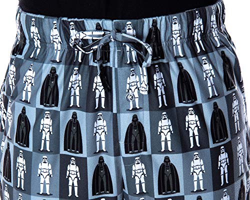 Star Wars Men's Darth Vader and Stormtrooper Allover Grid Print Adult Sleepwear Lounge Pajama Pants3